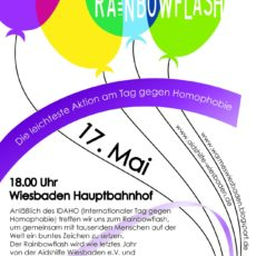 Ballons für Akzeptanz: Rainbow Flash am Hauptbahnhof