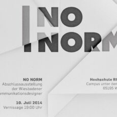 „NO NORM – 35 Studenten brechen aus“ – Heute Abschlussausstellung der Kommunikationsdesigner