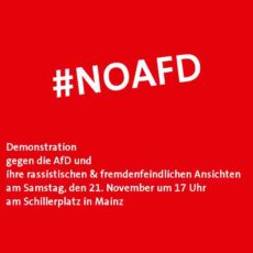 Rechtspopulisten Einhalt gebieten – AfD stoppen! Demo gegen Aufmarsch heute in Mainz – OB ruft zur Teilnahme auf