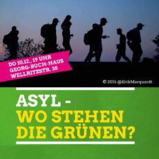 Einladung zur Diskussionsveranstaltung: Asyl – Wo stehen die Grünen?