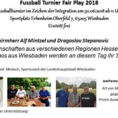 Kicken statt Hetzen: Fairplay-Fußballturnier im Zeichen der Integration am Samstag in Erbenheim – Stepi kommt