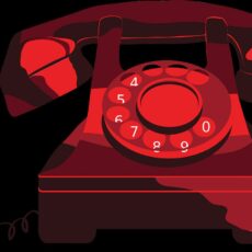 Rotes Telefon für Senioren-Sorgen